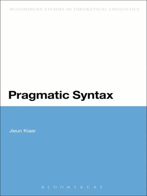 cover image of Pragmatic Syntax